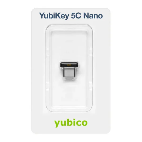 YubiKey 5C Nano in its packaging